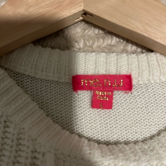 MENU White Patchwork Knit Sweater - Picture 5 of 5